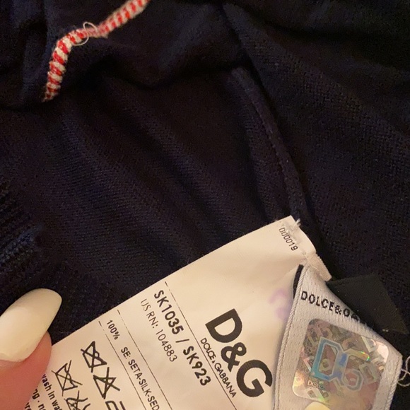 D&G by Dolce&Gabbana nautical navy sweater Sz. XL - Picture 12 of 12